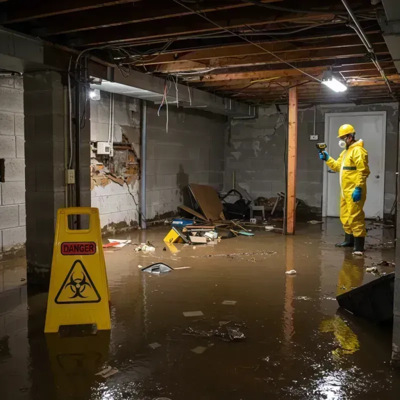 Flooded Basement Electrical Hazard in Masontown, PA Property